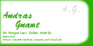 andras gnamt business card